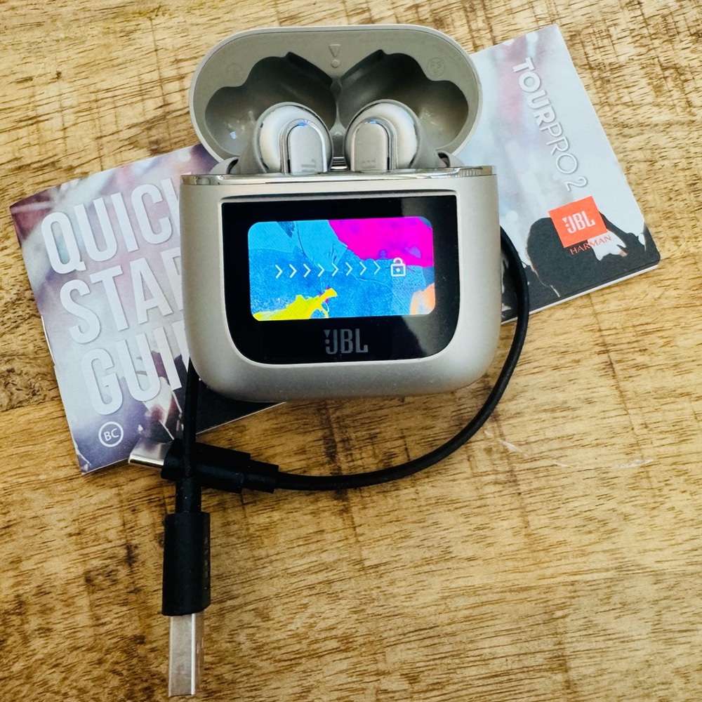 JBL Tour Pro 2 Wireless Earbuds w/ Smart Case & Noise Canceling Color: Champagne